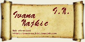 Ivana Najkić vizit kartica
